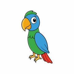 parrot cartoon vector