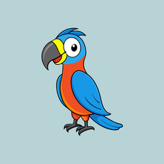 parrot cartoon vector
