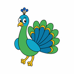 peacock with feather