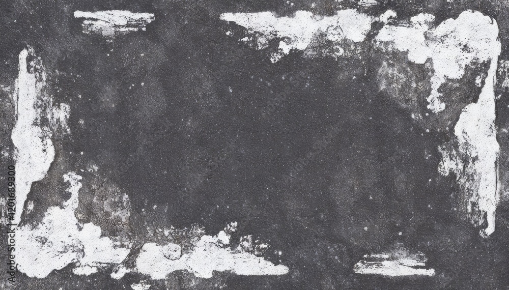 Poster dark textured background with white paint splatter border design projects needing grunge aesthetic