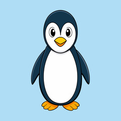 penguin cartoon on white