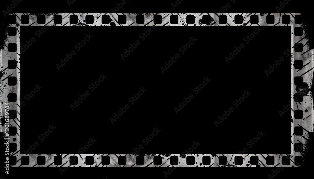 Aufkleber Grunge film strip frame adding vintage retro feel to projects adding nostalgic touch to photos videos designs