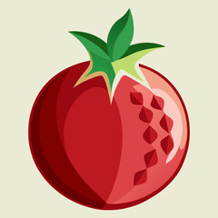 vector illustration of a pomegranate