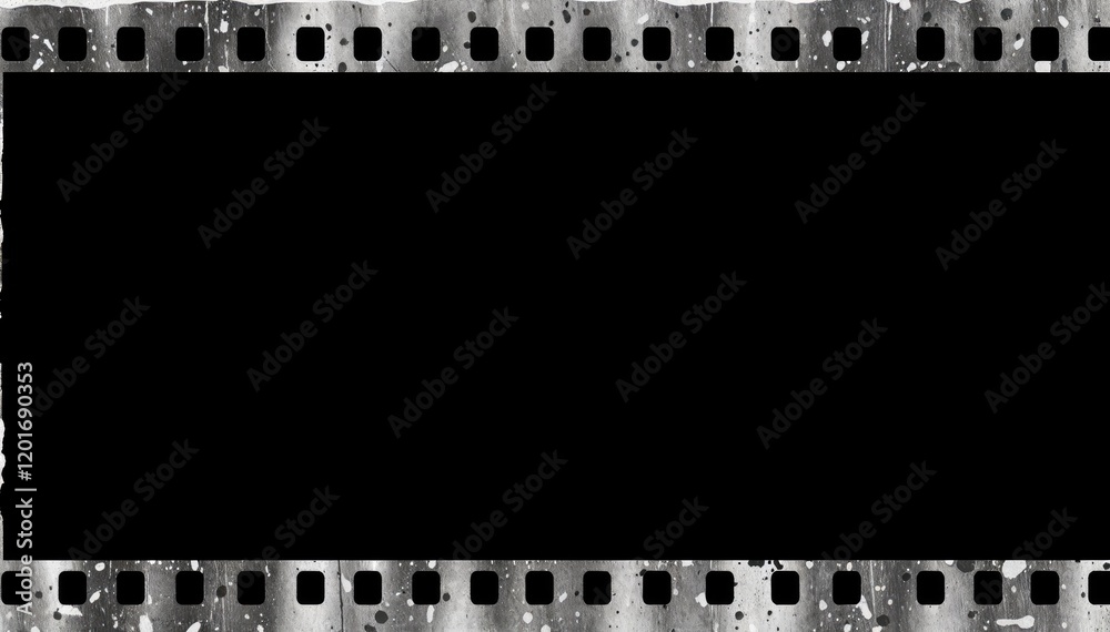 Aufkleber film negative frame with grunge texture adding vintage nostalgic feel to designs
