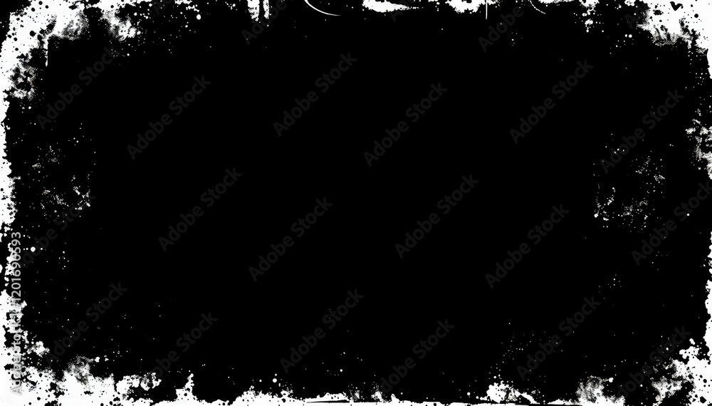 Aufkleber black and white grunge frame adding texture and vintage feel to designs