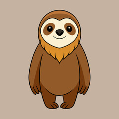 sloth cartoon vector