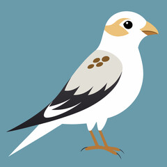 snow bunting bird on a branch