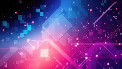 Abstract pixel art background Pink blue and purple digital design