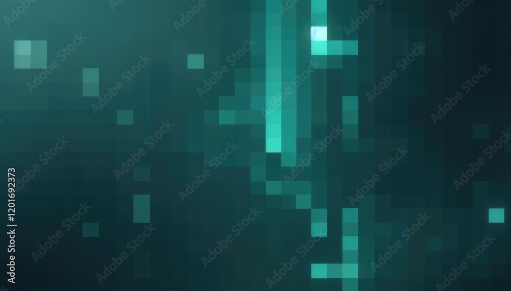 Poster abstract teal pixel art background digital projects websites and presentations