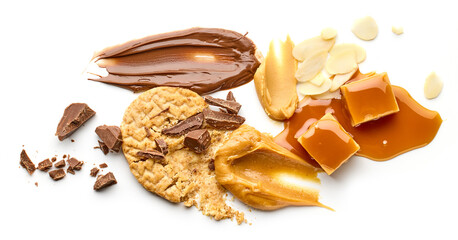 various caramel and chocolate products