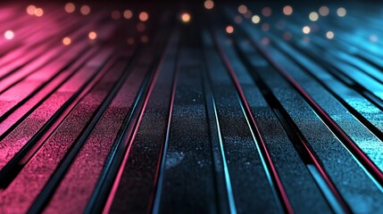 A close up of a red and blue striped background