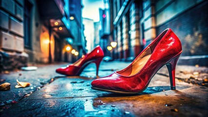 Street style's vibrant pulse: a documentary showcasing the power of red high heels in fashion photography.