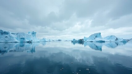 a bunch of icebergs in Antarctica