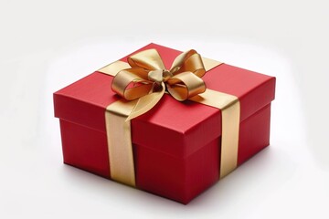 Obraz premium Gift box on white background. Perfect gift package for Birthday, Christmas, Valentine's Day, Wedding, Holiday, New Year, Party. To guests, family, friends, valentine.