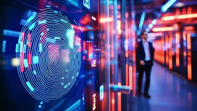 A snapshot of biometric scanning equipment such as a fingerprint reader showcasing stateoftheart technology in protective measures for access control.