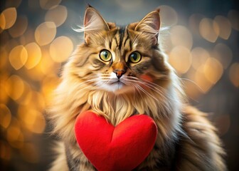 Valentine's Day love: a cute cat heart portrait. This adorable kitten photo is purrfect!