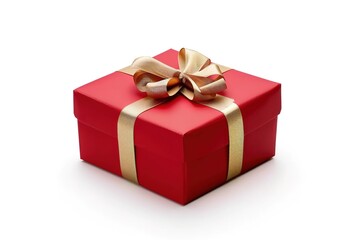 Obraz premium Gift box on white background. Perfect gift package for Birthday, Christmas, Valentine's Day, Wedding, Holiday, New Year, Party. To guests, family, friends, valentine.