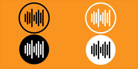 Equalizer Generic Flat Gradient, sound wave icon.