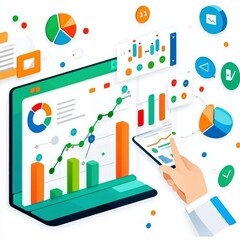 Data visualization trends business insights infographic digital workspace analytical perspective modern analytics