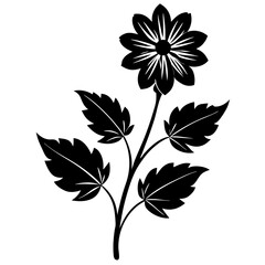 celandine silhouette vector illustration
