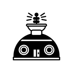 Space Station Glyph Icon, Vector illustration