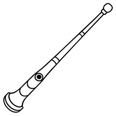 didgeridoo line art vector illustration