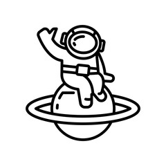 Space Suit Outline Icon, Vector illustration © Vectors