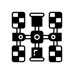 ISS Glyph Icon, Vector illustration