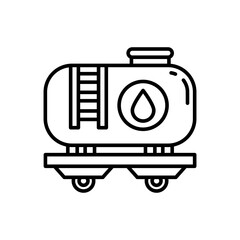 Propellant Tank Outline Icon, Vector illustration