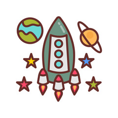 Thruster Filled Icons , Vector illustration