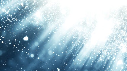 Obraz premium Ethereal Winter Glow Abstract Background with Sparkling Snowflakes and Bright Light Rays