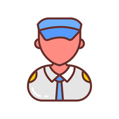 Pilot Filled Icons , Vector illustration