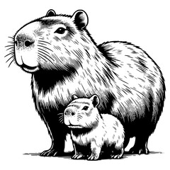 Fototapeta premium Capybara Illustration