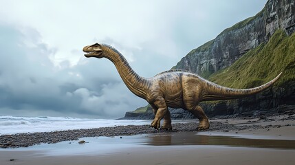 Fototapeta premium Jurassic Titans: The Untamed World of Dinosaurs