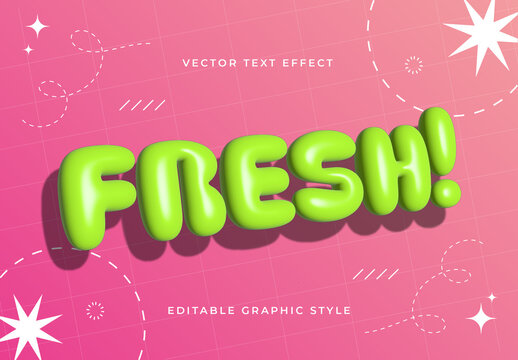 Green 3D Balloon Globe Text Effect