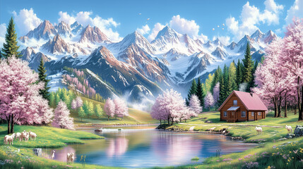 landscape in the mountains