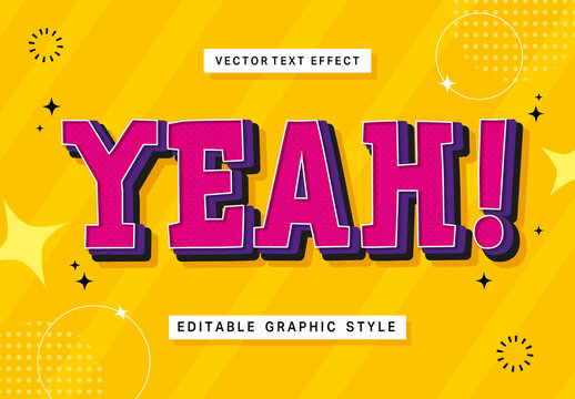 Vibrant Yellow and Fuchsia Text Effect