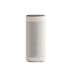 Modern smart speaker designed for optimal sound quality and smart home integration., isolated on a transparent background.