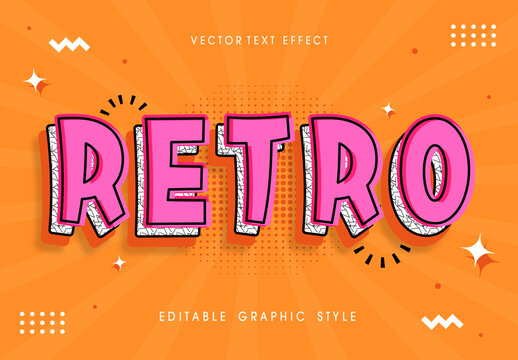 Pink And White Comic Font Pop Bold Handwritten Text Effect