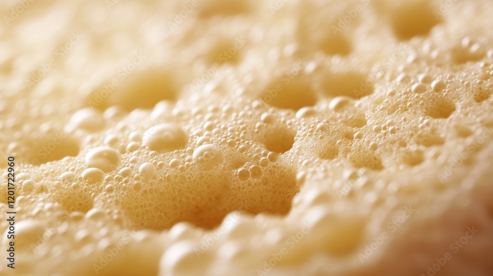 Leinwandbilder close up view of bacteria colonies developing on stale bread or cheese under laboratory conditions. 