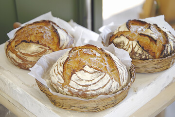 Freshly baked bread for store delivery