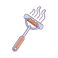 bbq branding iron icon, bbq branding iron vector illustration-simple illustration of bbq branding iron, perfect for bbq branding iron logos and icons