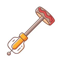 bbq branding iron icon, bbq branding iron vector illustration-simple illustration of bbq branding iron, perfect for bbq branding iron logos and icons