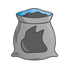 charcoal bag icon, charcoal bag vector illustration-simple illustration of charcoal bag, perfect for charcoal bag logos and icons
