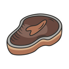 charred steak edges icon, charred steak edges vector illustration-simple illustration of charred steak edges, perfect for charred steak edges logos and icons