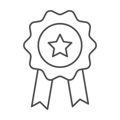 Badge thinline icon , vector, pixel perfect, illustrator file 