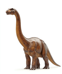 Fototapeta premium long-necked dinosaur, standing on the ground with its head raised slightly 