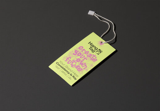 Customizable Clothes Hang Tag With Red String Design