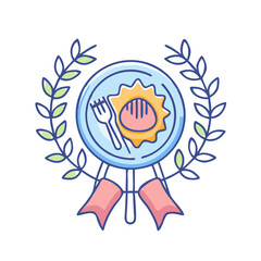 grill master badge icon, grill master badge vector illustration-simple illustration of grill master badge, perfect for grill master badge logos and icons