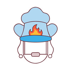 grill master hat icon, grill master hat vector illustration-simple illustration of grill master hat, perfect for grill master hat logos and icons